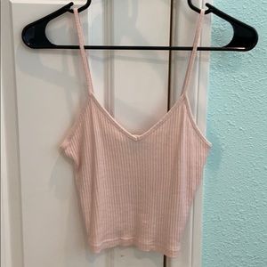 Topshop Ribbed Cropped Tank